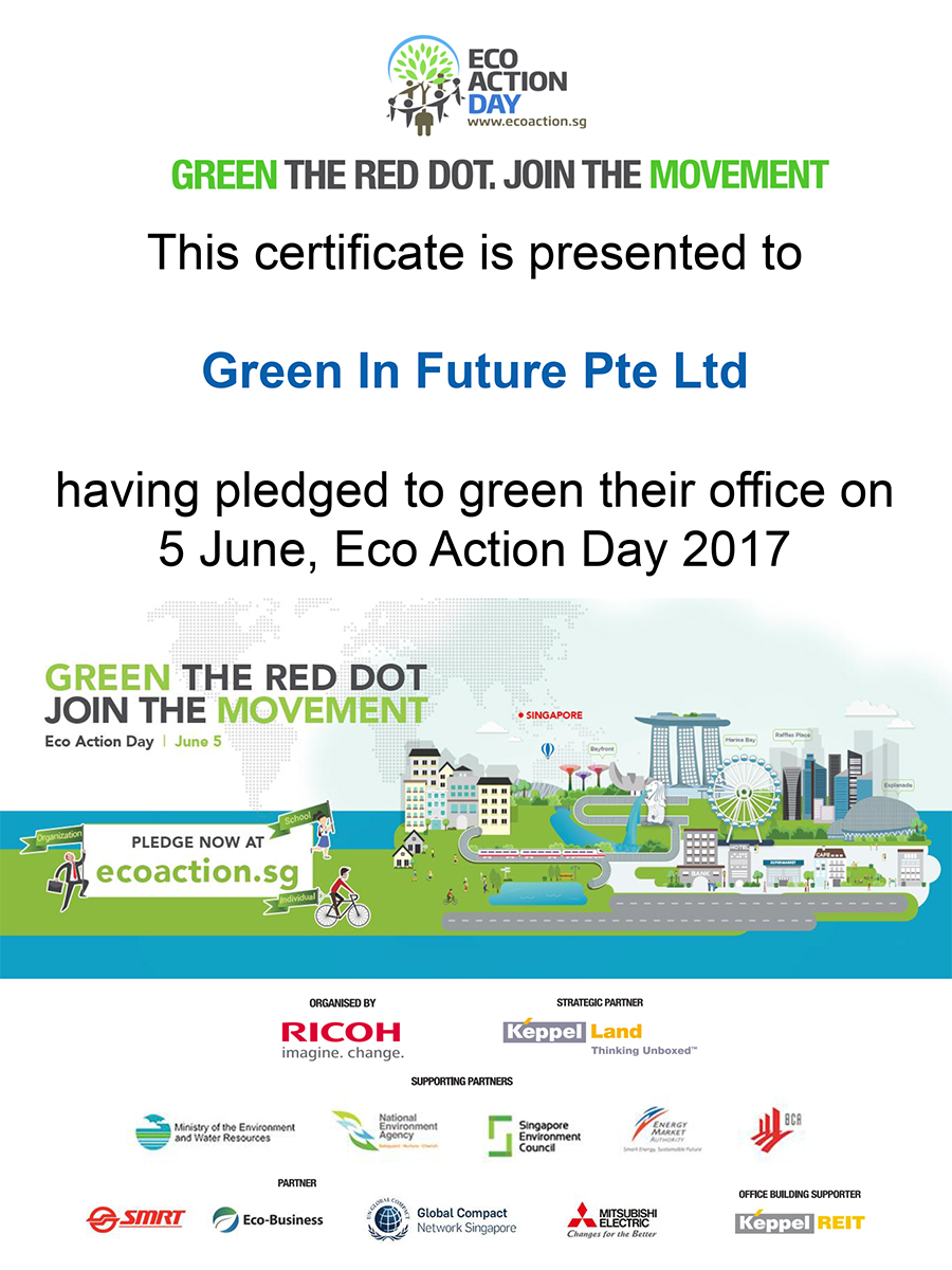 green in future pledging Eco action Day 2017
