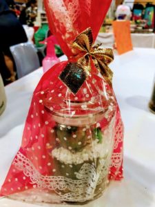 gift wrapped terrarium